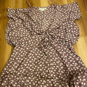 Purple dress with cinch